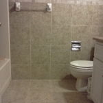 Bathroom floor,walls,and ceiling