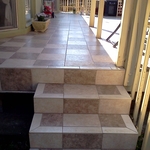 Side view of porch