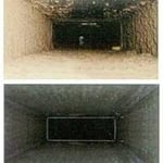 Before and after we clean your ducts.