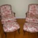 Corner Chairs with Ottomans