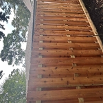 Shadow Box Fence + Stain