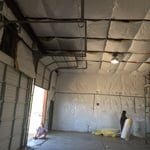 Warehouse during and finishing job