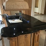 Granite Custom Island with cooktop