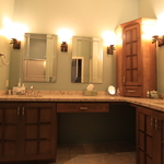 Master bathroom custom cabinets
