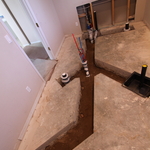 slab cut and plumbing