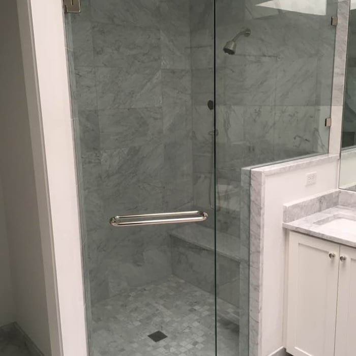 frameless shower glass