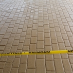 Stamped Cobblestone Pattern prior to accents