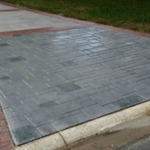 Stamped concrete Apron