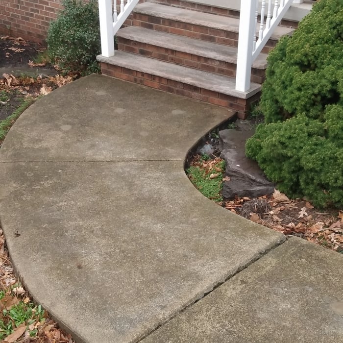 Front walkway after