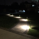 Backyard brick walkway- Path Lights