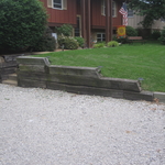 before of retaining wall