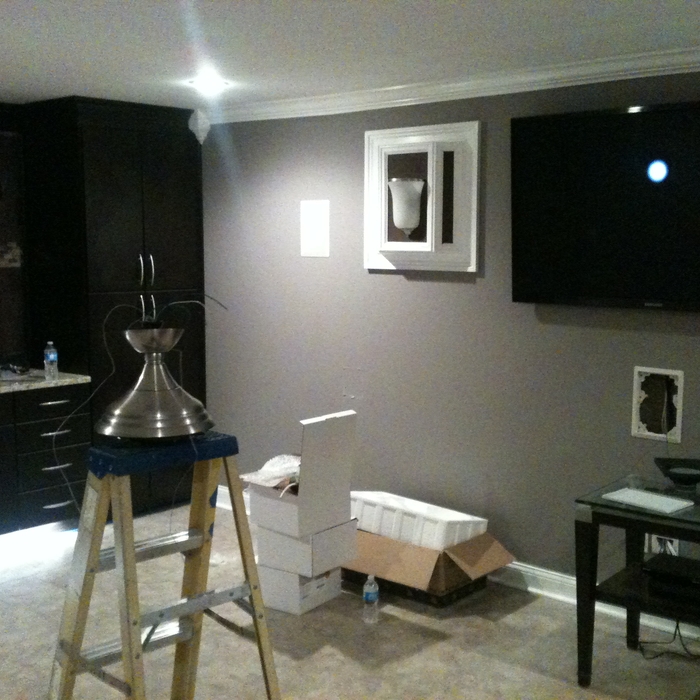 Installed 6" recessed lighting.
