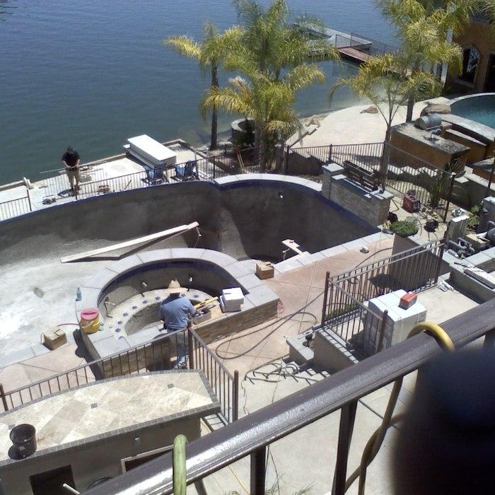 before pool was plastered and filled with water
