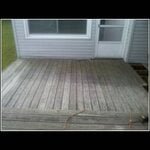 side view of old deck