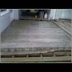 Front view of old deck