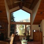 Transitional Family Room - Brown Lodge Light Wood Dining Table And Chair