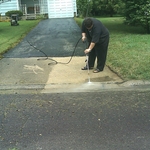 Half cleaned with power washer