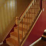 remove wall and install oak rails