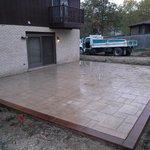 Stamped and colored patio