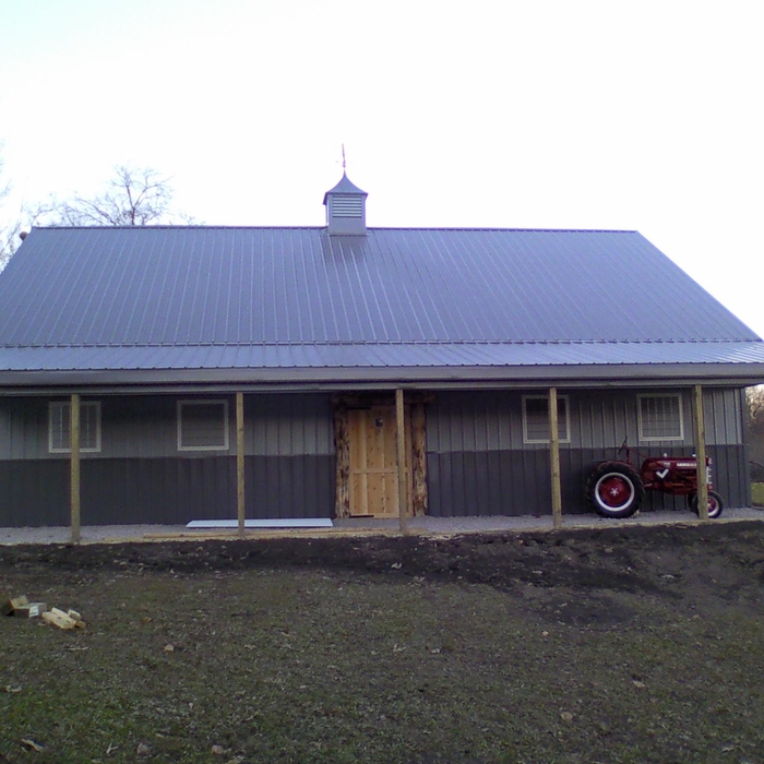 Almost finished pic of garage/storage building.
