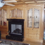 Cypress display cases with locking drawers