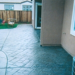 patio with stamp concrete