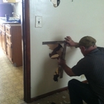 This is Magic measuring for a drywall repair job