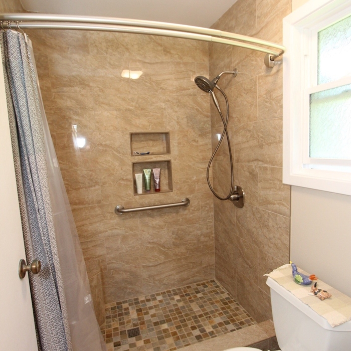 Small walk in shower