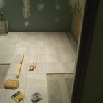 Marble floor 12x12 with basket weave