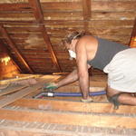 cleaning attic