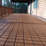 VIEW OF RESTORED(SANDED) 10+ YEAR OLD DECK