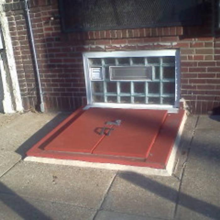 bilko door & glass block window