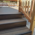 Stairs with protective edge