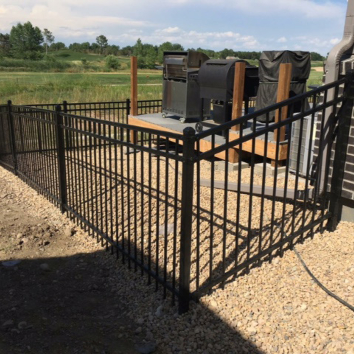 Completed Wrought Iron Fence Installation
