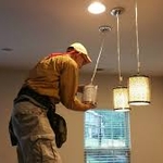 Installed new owner furnished light fixtures, adde