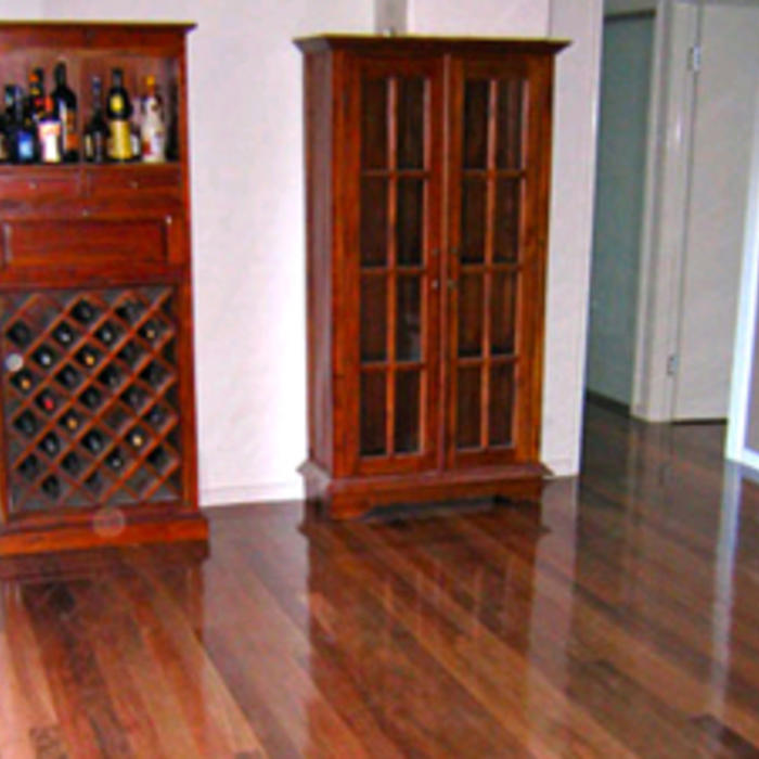 Wide planks w/ darker stain