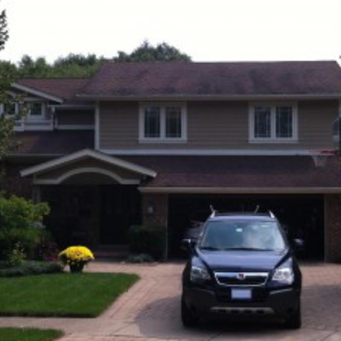 Before roof cleaning in Naperville, Illinois