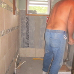 IN PROCES OF TILE WORK
