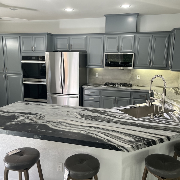 Custom kitchen cabinet installation by Dreamwork Development Corp, Coachella Valley