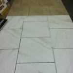 tile job that we did in a show room