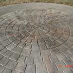 stamped patio section