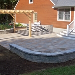 900 sq. ft patio with four distrinct features.