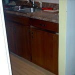 Before installation of new dishwasher