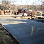 Exposed aggregate patio