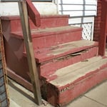 Tear out old stairs