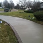 Concrete Driveway with decorative colored border