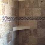 chisel edge travertine brick lay