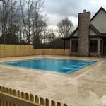 30x30 Pool, Travertine Deck