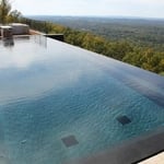 15x40 Infinity Pool With 10x10 Infinity Spa