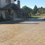 Rear view of driveway